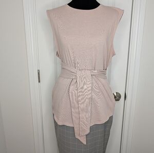 Express Dusty Pink Tie-Back Blouse